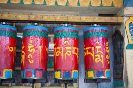 Alpine Wonders Trip Colorful Prayer Wheel