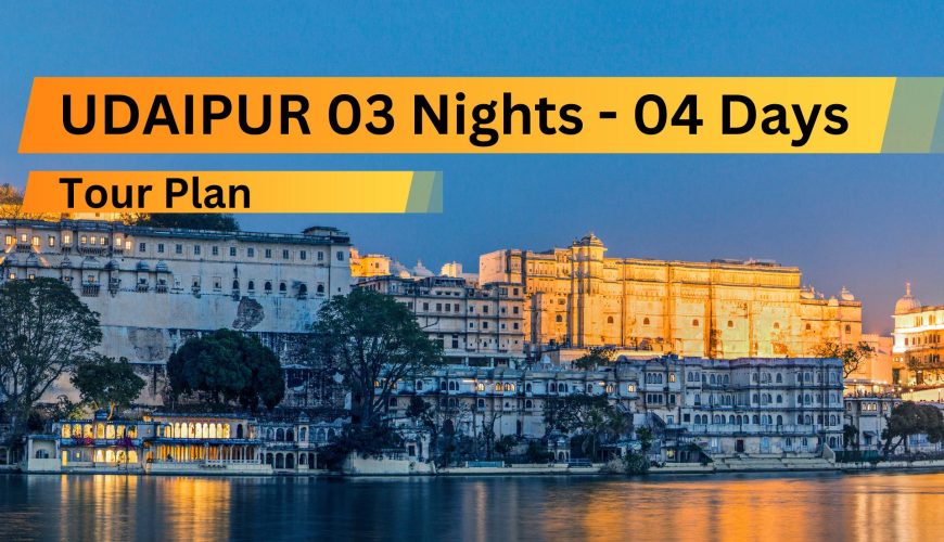 Udaipur 03 nights tour with local food & tours options